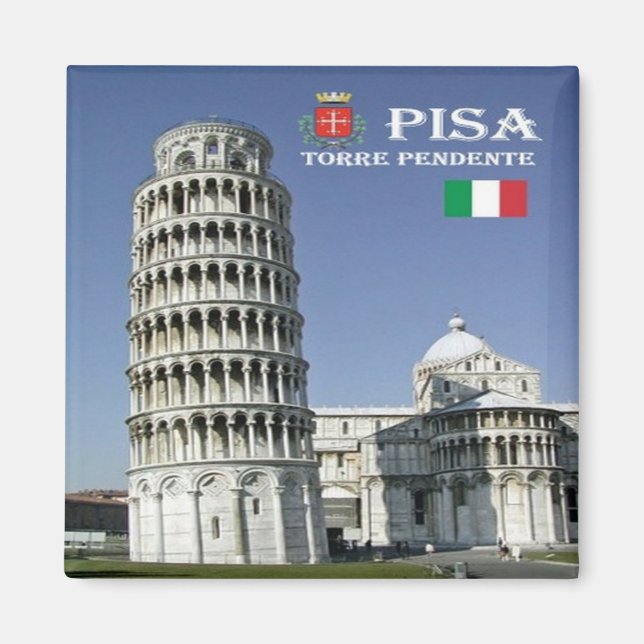 Imán TSC096 TORRE PRINCIPAL de PISA, Toscana, Fridge (Frente)