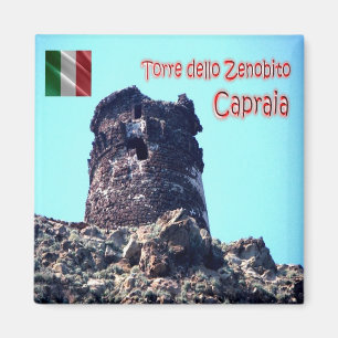 Imán TSC124 CAPRAIA, Torre de Zenobito, Toscana, Nevera