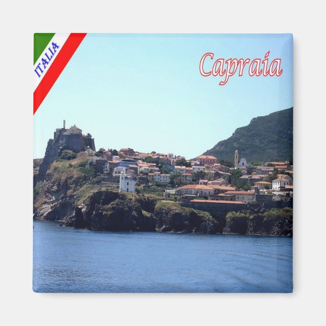 Imán TSC130 CAPRAIA, Panorama, Toscana, Italia, Fridge (Frente)