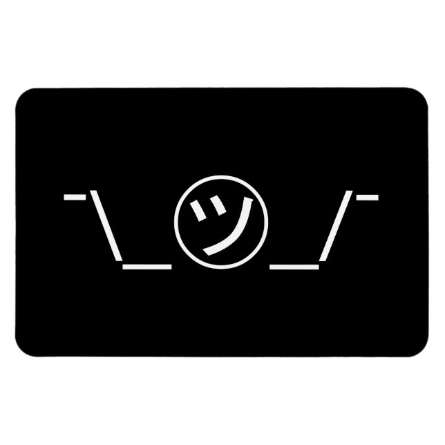 Imán Tsu Kana Shrug Emoticon ¯\_ ㋡_/ Ø Kaomoji japonés (Horizontal)