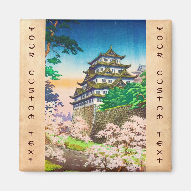 Imán Tsuchiya Koitsu Nagoya Castillo shin hanga (Frente)