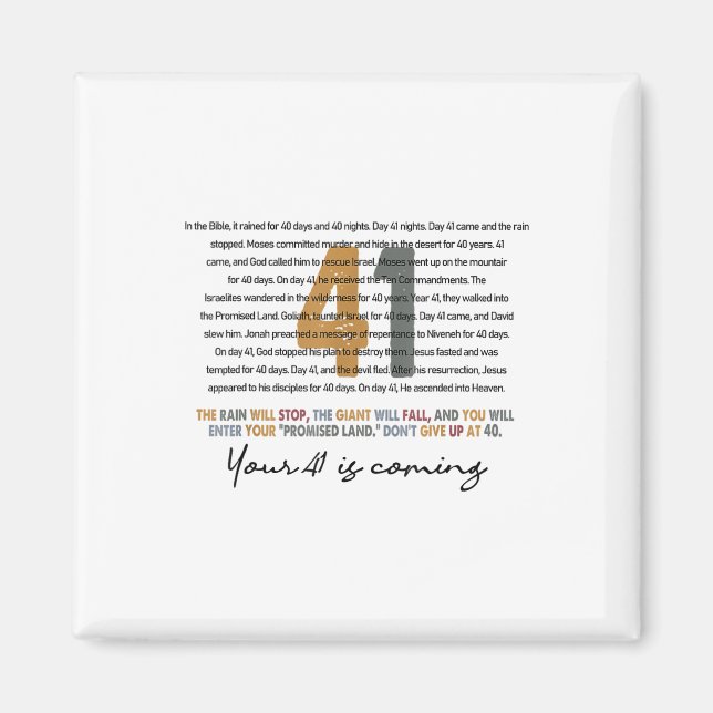 Imán Tu 41 es cristiana de fe de Dios (Frente)