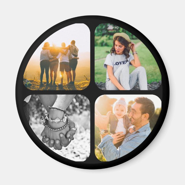 Imán Tu 4 fotos Fridge Magnet (Frente)