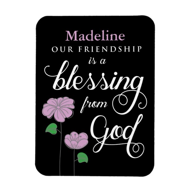 Imán Tu amistad es una bendición de Dios Magnet (Vertical)