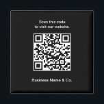 Imán Tu código QR Negros Blancos Promocionales<br><div class="desc">Personalizar este Imán Comercial Promocional de Código QR en blanco y negro para crear un artículo promocional único e inolvidable para tu negocio. El imán presenta un diseño elegante en blanco y negro, lo que lo hace visualmente atractivo y moderno. Usted puede personalizar el imán con su propio código QR,...</div>
