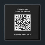 Imán Tu código QR Negros Blancos Promocionales<br><div class="desc">Personalizar este Imán Comercial Promocional de Código QR en blanco y negro para crear un artículo promocional único e inolvidable para tu negocio. El imán presenta un diseño elegante en blanco y negro, lo que lo hace visualmente atractivo y moderno. Usted puede personalizar el imán con su propio código QR,...</div>