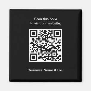 Imán Tu código QR Negros Blancos Promocionales