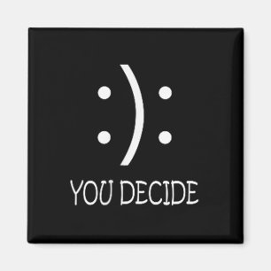 Imán Tú decides - Cara feliz o triste - Negro - Uni - S