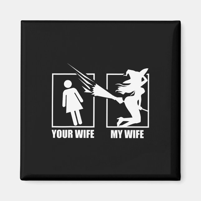Imán Tu esposa contra mi esposa - Bruja Esposa Hallowee (Frente)