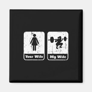 Imán Tu Esposa Mi Esposa Divertida Travesía Camiseta Gi