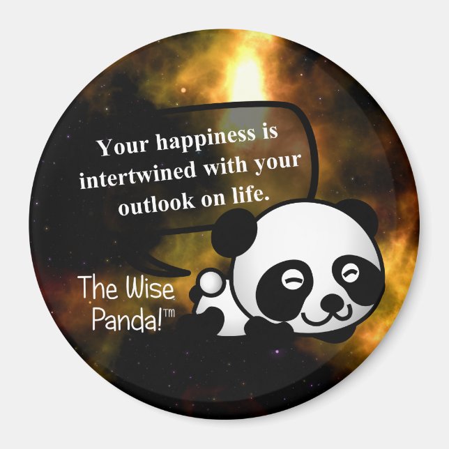 Imán Tu felicidad depende de tu perspectiva de la vida (Frente)