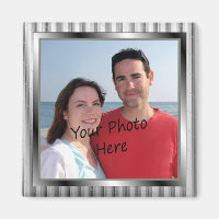 Tu Foto En Un Magnet Con Marco De Plata