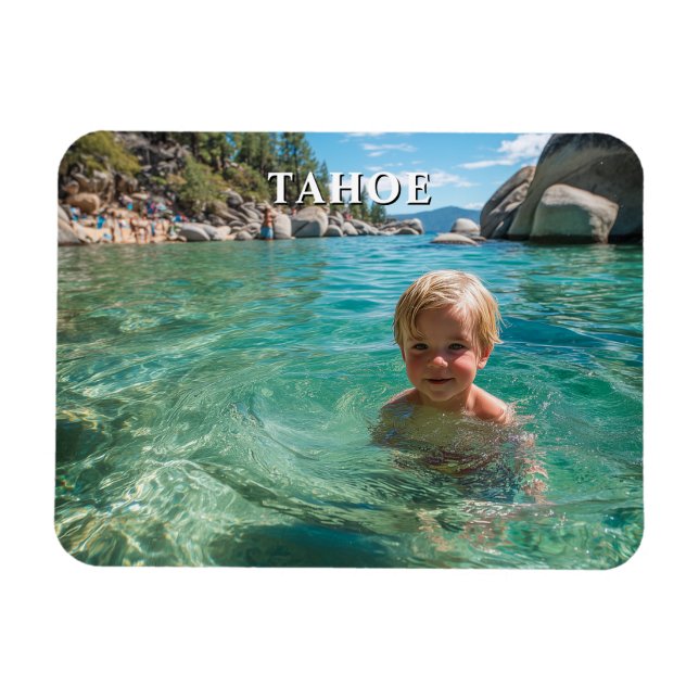 Imán Tu imagen de viaje personalizada (Horizontal)