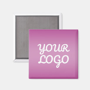 Imán Tu Logo & Moderno Simple Ombre   Púrpura