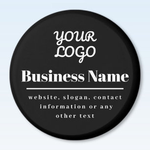 Imán Tu logo retro-moderno negro y blanco