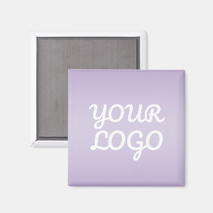 Imán Tu logotipo y ombre moderno simple Lavanda