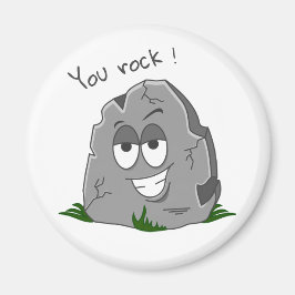 Imán ¡Tú Molas! Piedra de Dibujos Animados Gris Diverti