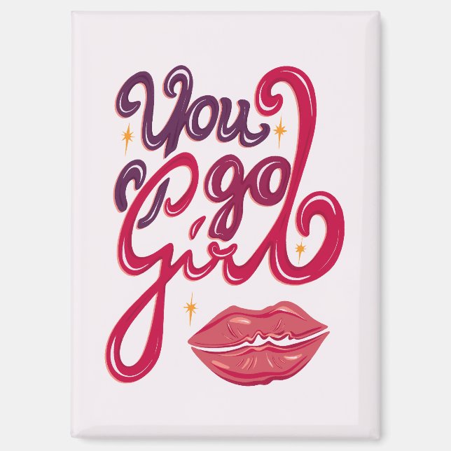 Imán Tú Puedes Chica – Frase de Impulso de Confianza (Anverso)