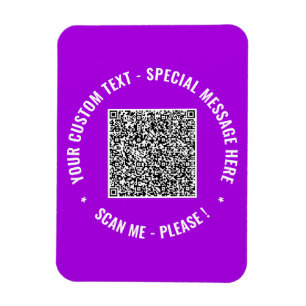 Imán Tu regalo de Personalizado de código QR de texto y