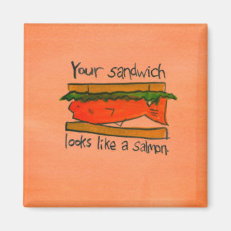Imán Tu sándwich parece un salmón
