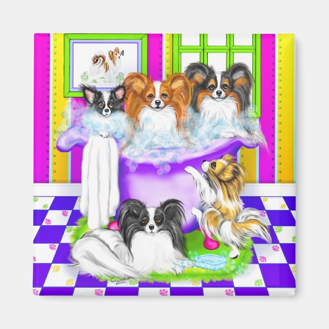 Imán Tub de papilón lleno (Frente)