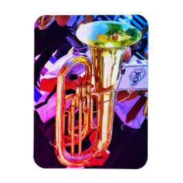 Imán Tuba Brillante Perspectiva Inclinada Banda de Bron