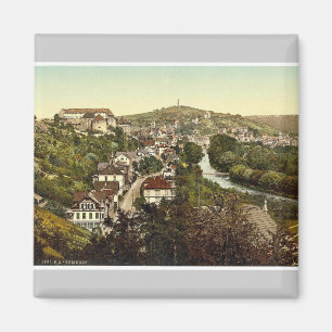 Imán Tubinga, Wurtemburg, Alemania Photochrom raro