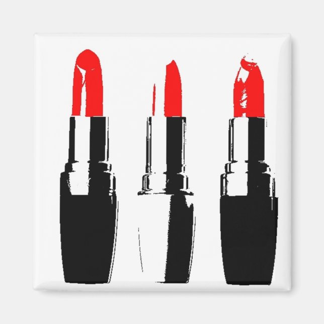 Imán Tubos de lápiz labial rojo (Frente)