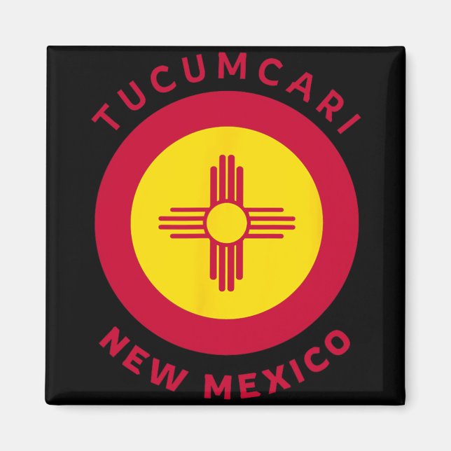 Imán Tucari New Mexico Nm Flag Zia Souvenir  (Frente)