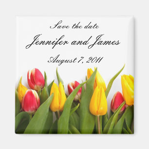 Imán Tulip Save the Date Magnet