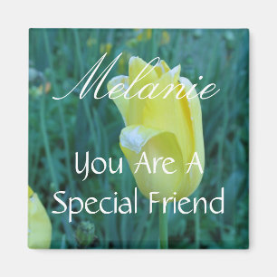 Imán Tulipán Amarillo de Amigo Especial Personalizado