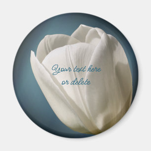 Imán Tulipán Blanco Personalizado