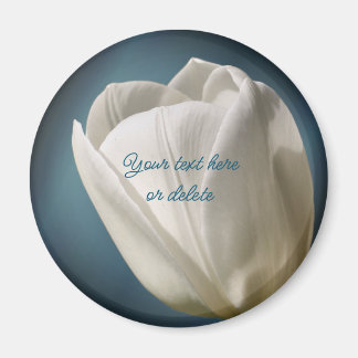 Imán Tulipán Blanco Personalizado