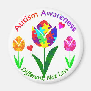 Imán Tulipán de sensibilización sobre el autismo
