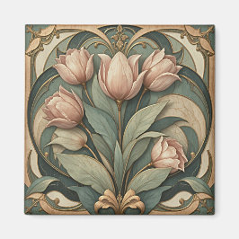 Imán Tulipanes Art Nouveau