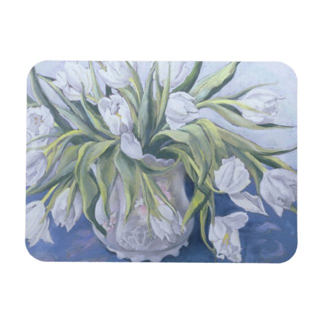 Imán Tulipanes blancos (Horizontal)