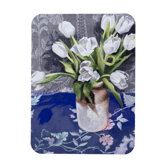 Imán Tulipanes blancos 1994 (Vertical)