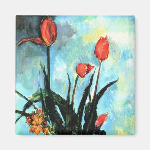 Imán Tulipanes en un jarrón de Paul Cezanne, Arte Vinta