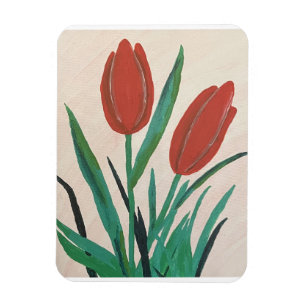 Imán Tulipanes Rojos