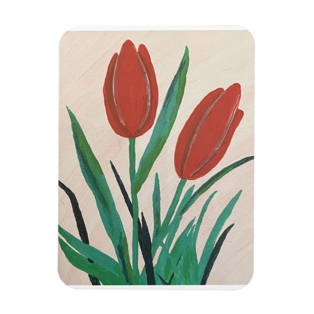 Imán Tulipanes Rojos (Vertical)