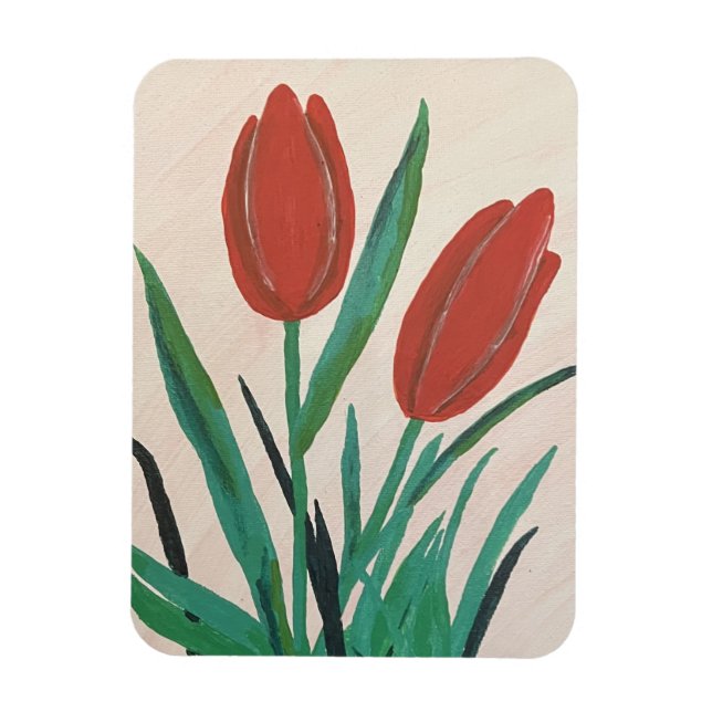 Imán Tulipanes Rojos (Vertical)