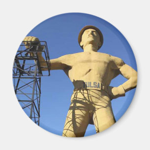 Imán Tulsa, OK Golden Driller Magnet