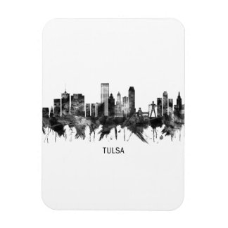 Imán Tulsa Oklahoma Skyline BW