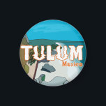 Imán Tulum Mexico Gran Idea de Regalo<br><div class="desc">Tulum es una ciudad situada en la costa caribeña de la península de Yucután,  en México. Es uno de los principales destinos turísticos de México. Este diseño es un gran regalo para amigos,  familiares y compañeros de trabajo.</div>