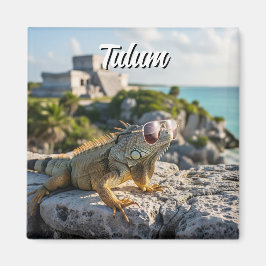 Imán Tulum Mexico Viaja Iguana