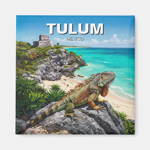 Imán Tulum México Viaje Iguana
