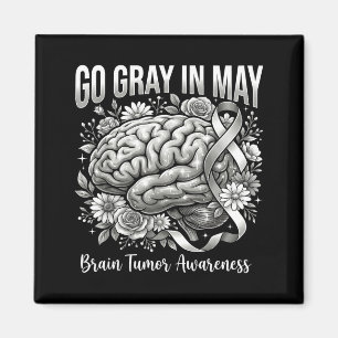 Imán Tumor cerebral conciencia lleva gris en mayo fuert