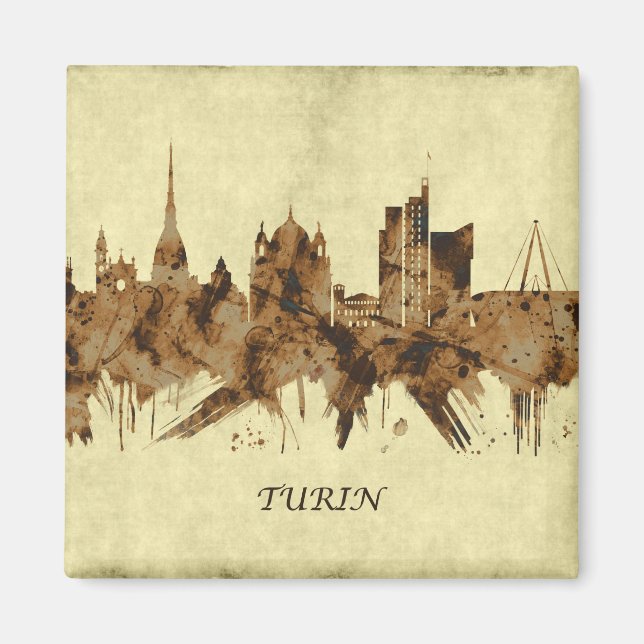 Imán Turín Italia Cityscape (Frente)