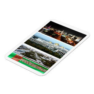 Imán Turkmenistán - Mosaico - Magnet