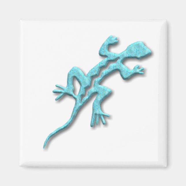 Imán Turquesa de Lizard (Frente)
